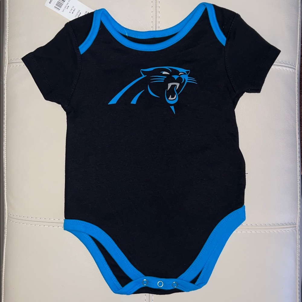 NFL Carolina Panthers Black/Turquoise Onesie, 18 months